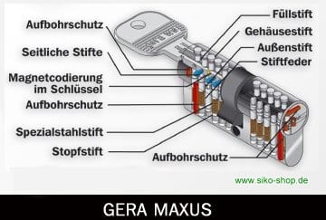 Gera Maxus Profilzylinder mit Zuhaltungen