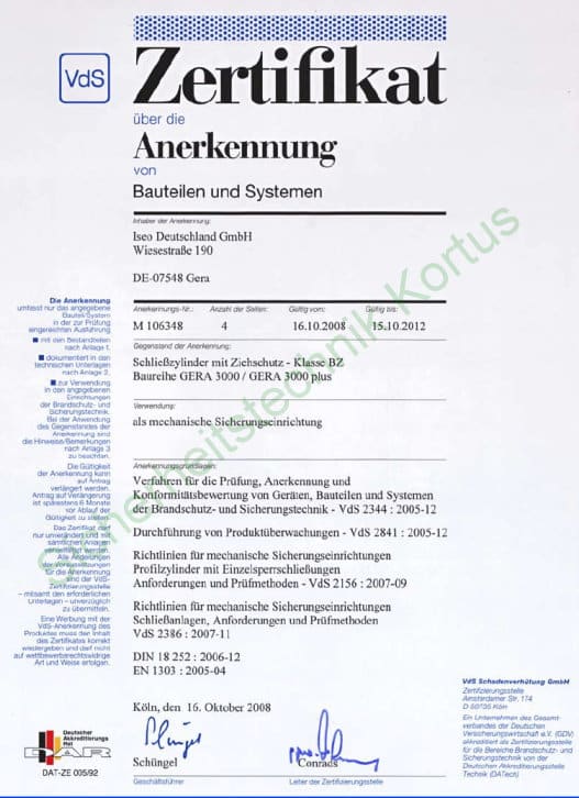 VDS Zertifizierung