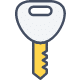 Icon: Kerbenschlüssel und mechanische Schließanlagen