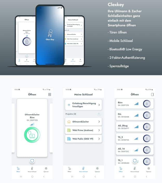 Uhlmann Zacher Key Clex neu App