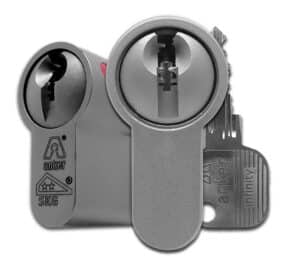 Ankerslot Infinity-K Knaufzylinder mit SKG-Kennzeichnung und passendem Infinity-Schlüssel